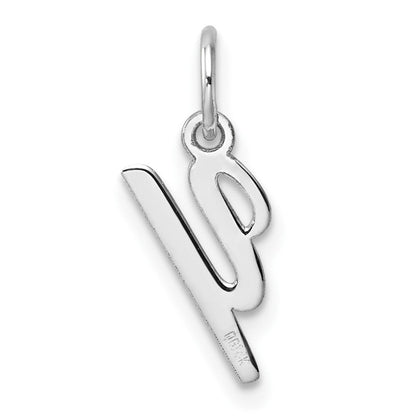 14K Weißgold Klein Schreibschrift Buchstabe Y Initiale Charm