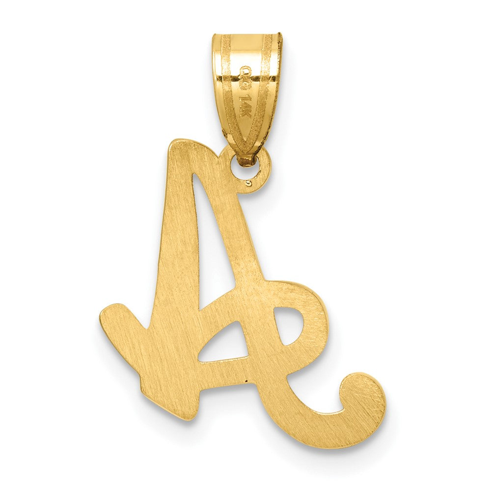 14K Gelbgold Schreibschrift Buchstabe Initiale Anhänger