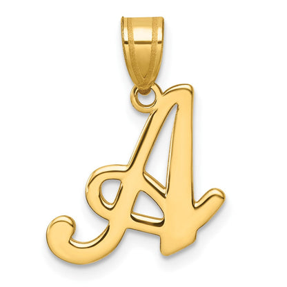 14K Gelbgold Schreibschrift Buchstabe Initiale Anhänger