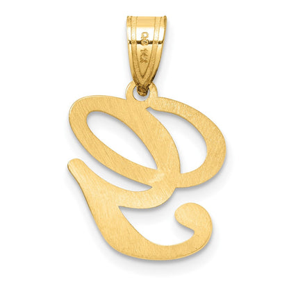 14K Gelbgold Schreibschrift Buchstabe G Initiale Anhänger