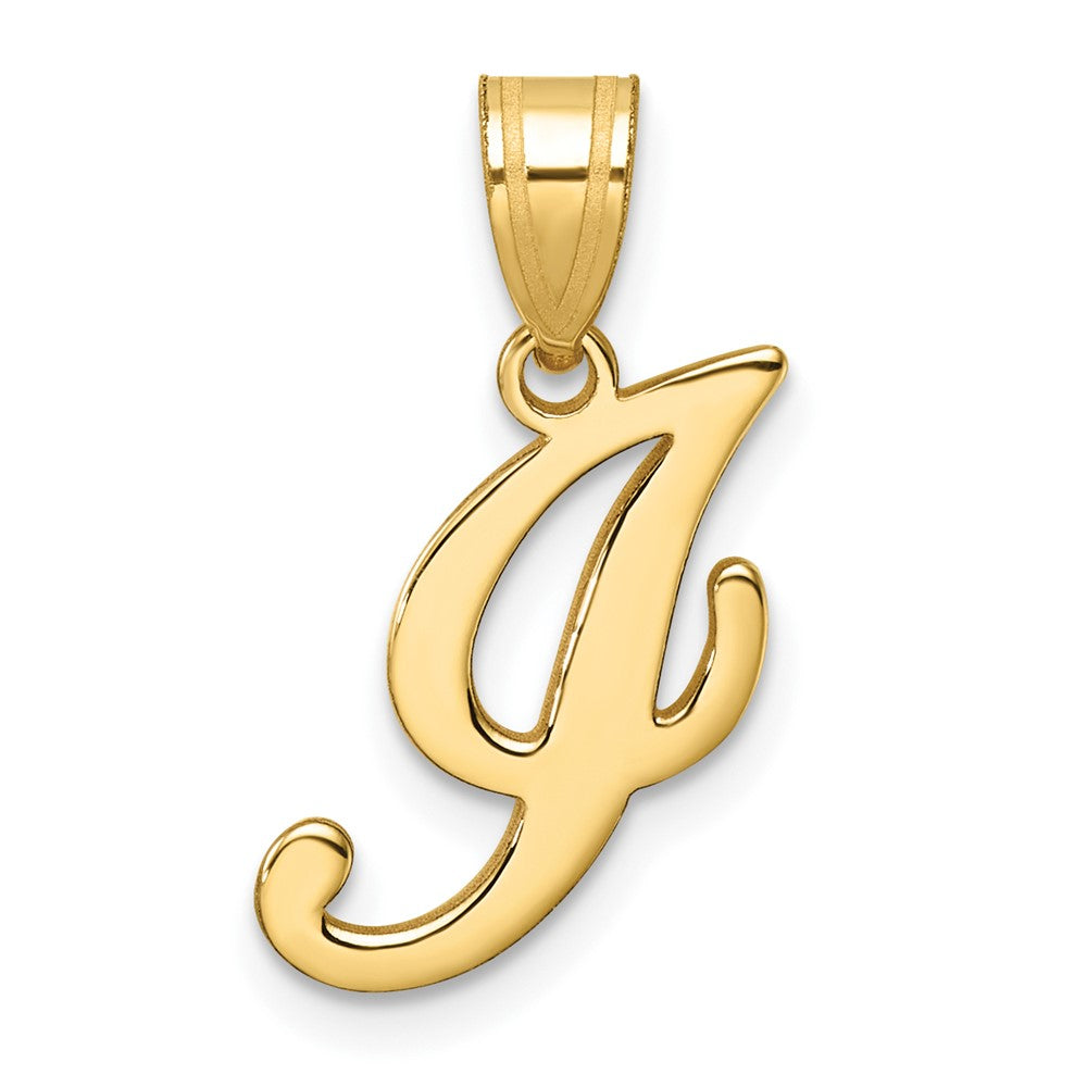 14K Gelbgold Schreibschrift Buchstabe I Initiale Anhänger