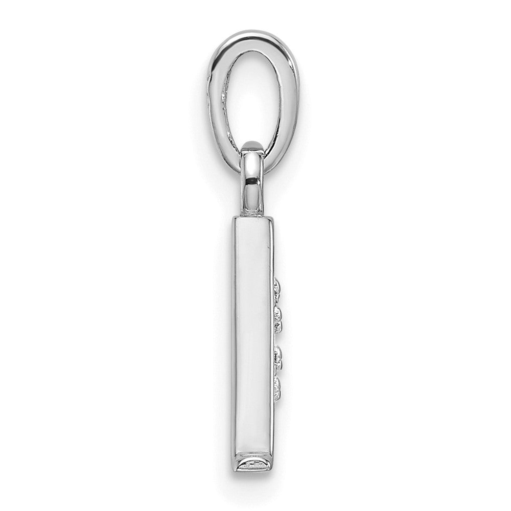 14K Weißgold Diamant Buchstabe Initiale Anhänger