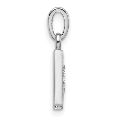 14K Weißgold Diamant Buchstabe Initiale Anhänger