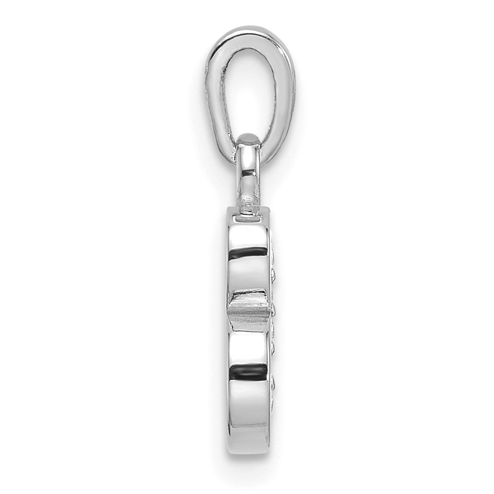 14K Weißgold Diamant Buchstabe B Initiale Anhänger