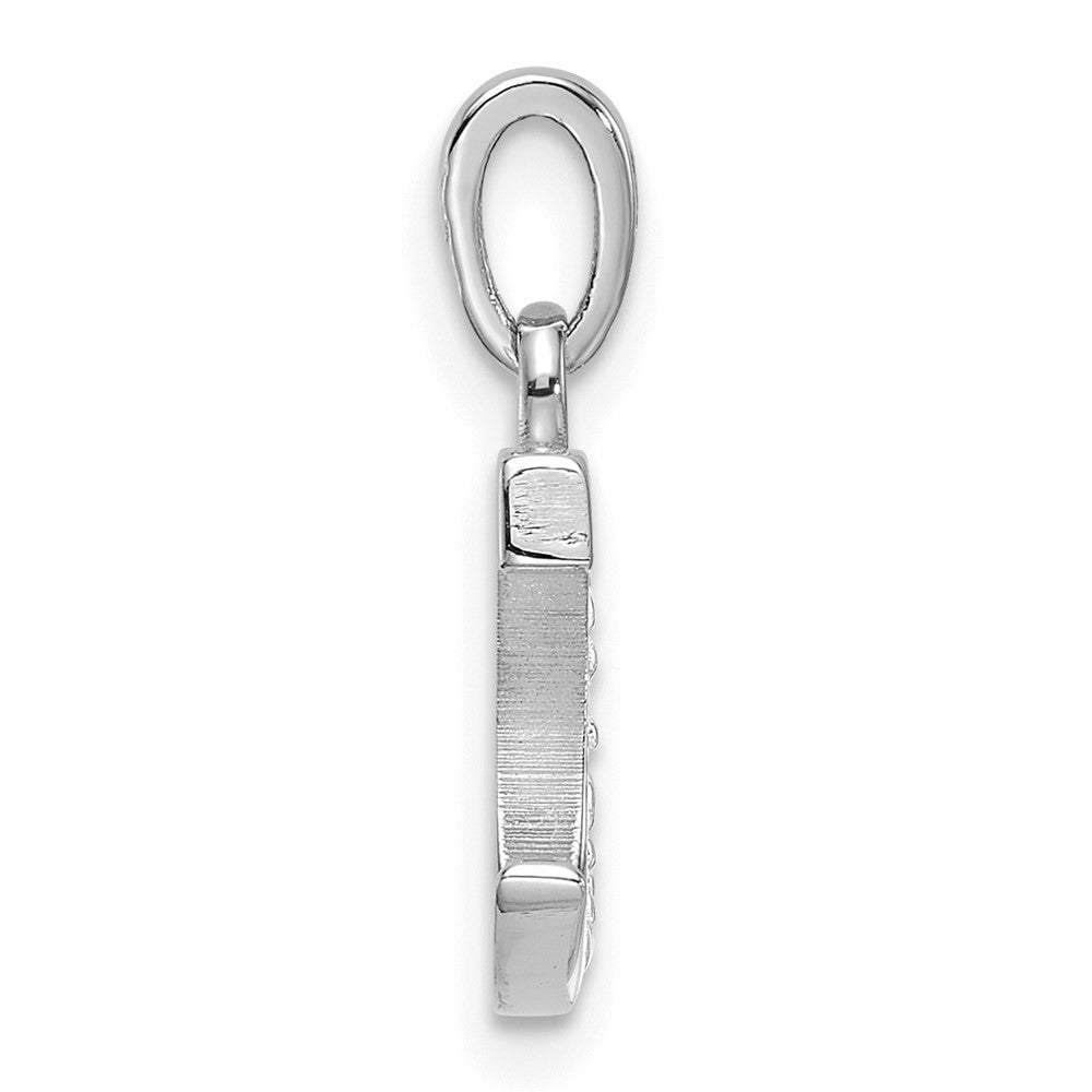 14K Weißgold Diamant Buchstabe C Initiale Anhänger