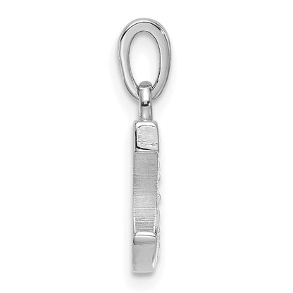 14K Weißgold Diamant Buchstabe C Initiale Anhänger