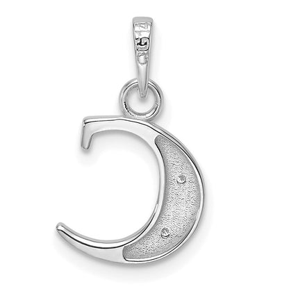 14K Weißgold Diamant Buchstabe C Initiale Anhänger