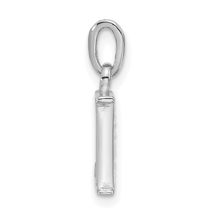 14K Weißgold Diamant Buchstabe L Initiale Anhänger