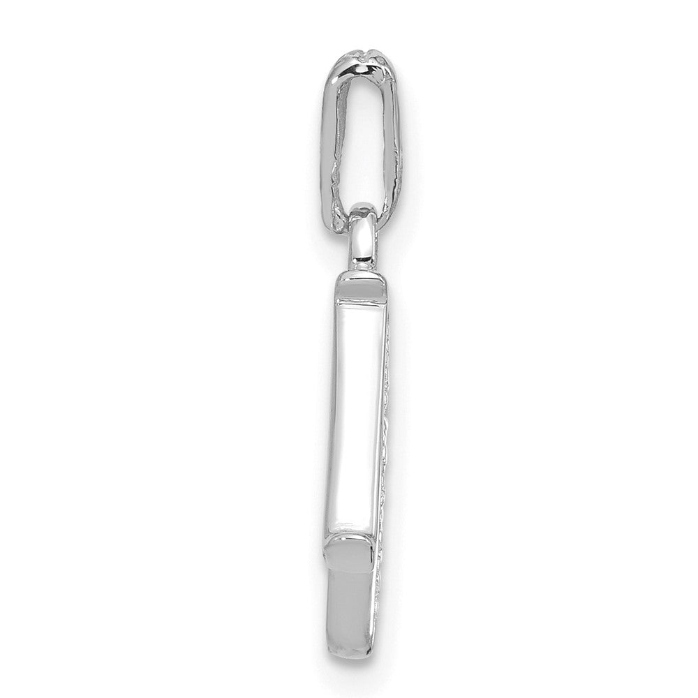 14K Weißgold Diamant Buchstabe N Initiale Anhänger