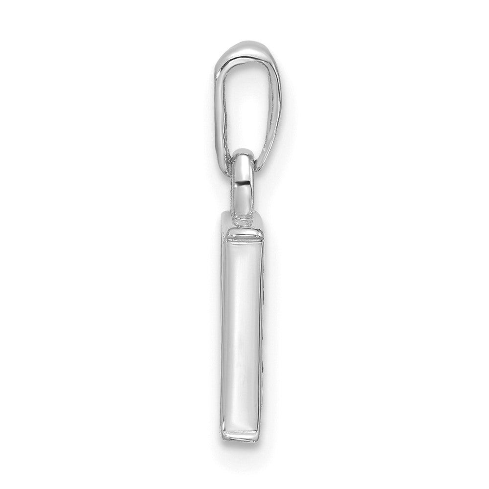 14K Weißgold Diamant Buchstabe P Initiale Anhänger