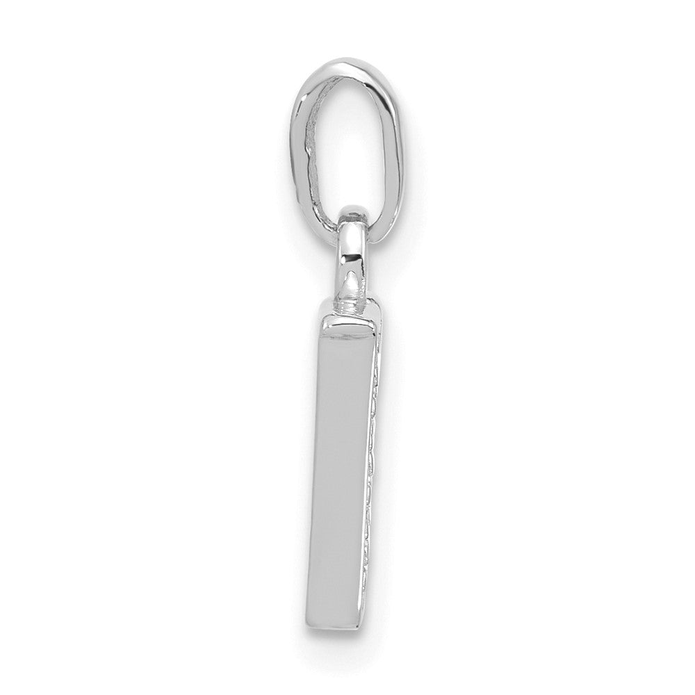 14K Weißgold Diamant Buchstabe V Initiale Anhänger