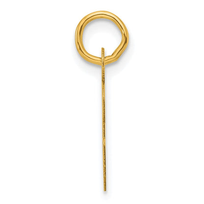 14K Gelbgold Schräg Block Buchstabe G Initiale Charm