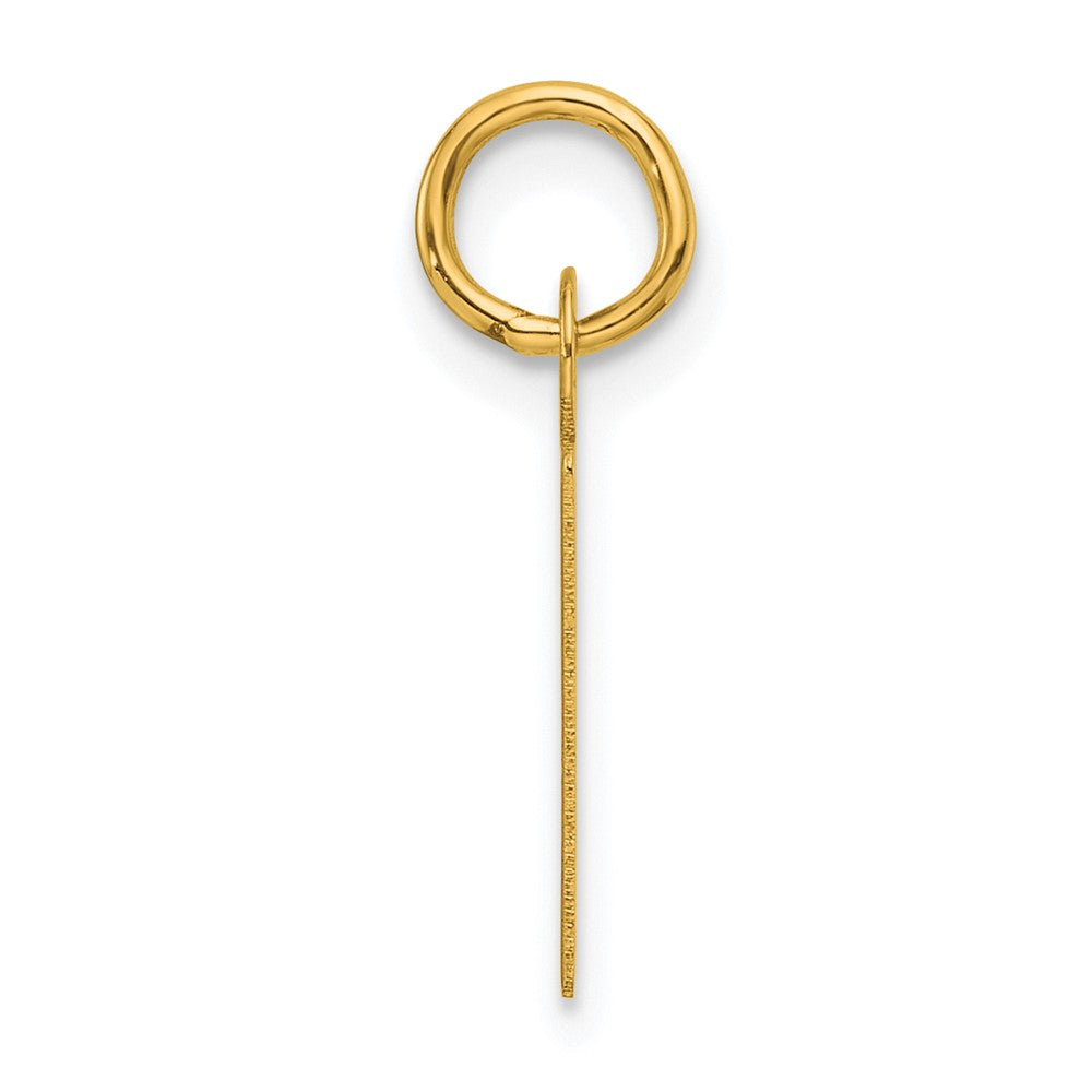 14K Gelbgold Schräg Block Buchstabe P Initiale Charm