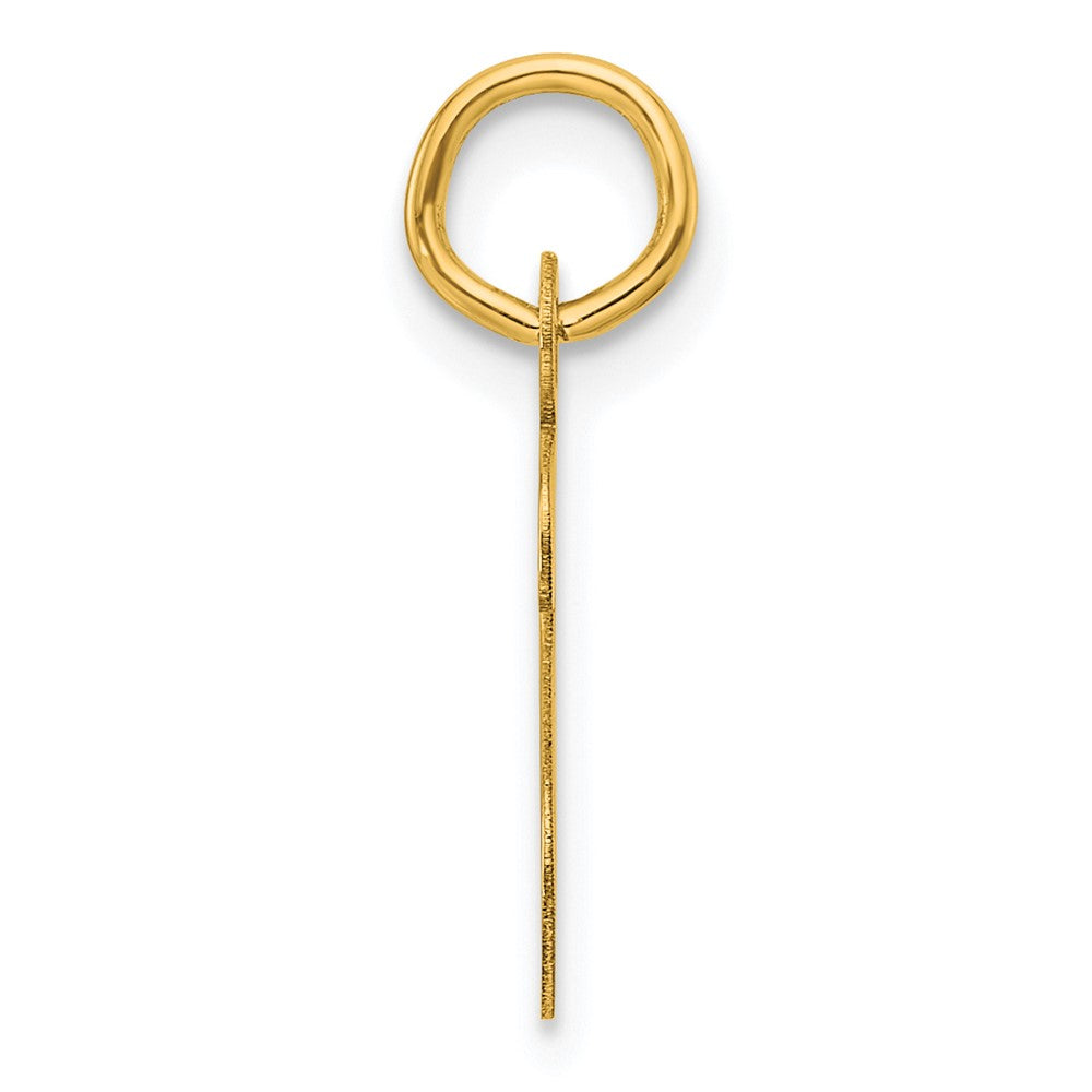 14K Gelbgold Schräg Block Buchstabe S Initiale Charm