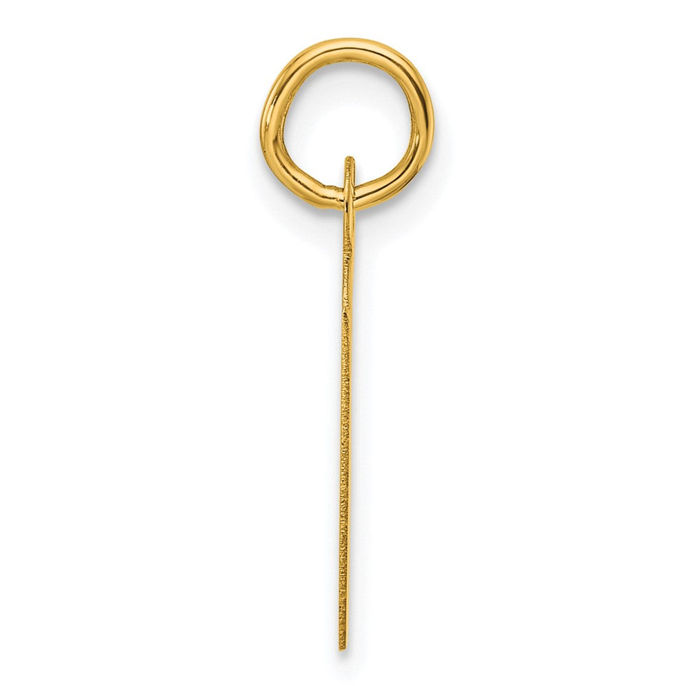 14K Gelbgold Schräg Block Buchstabe U Initiale Charm