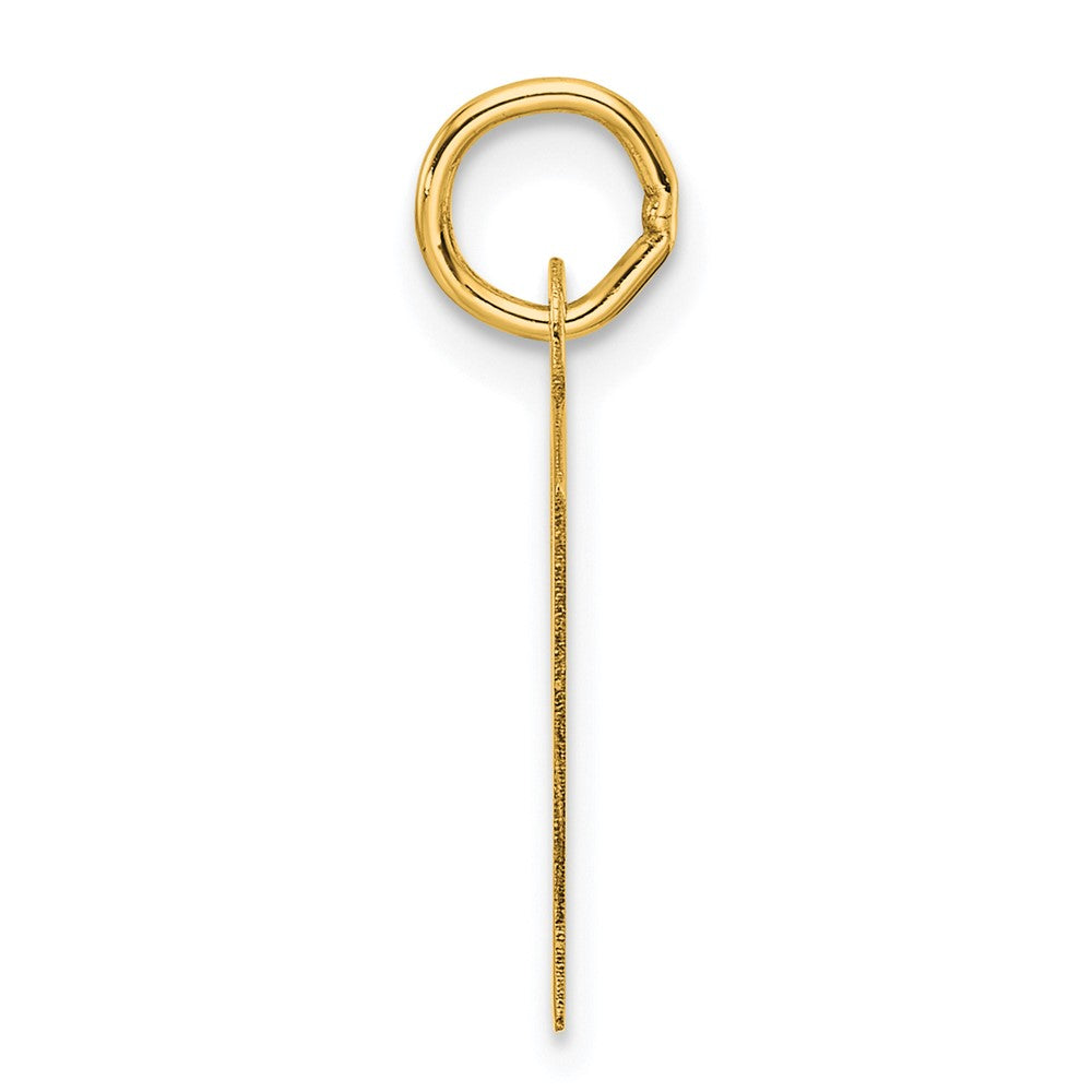 14K Gelbgold Schräg Block Buchstabe Y Initiale Charm