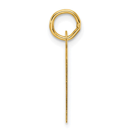 14K Gelbgold Schräg Block Buchstabe Y Initiale Charm