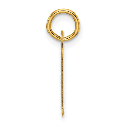 14K Gelbgold Schräg Block Buchstabe Z Initiale Charm