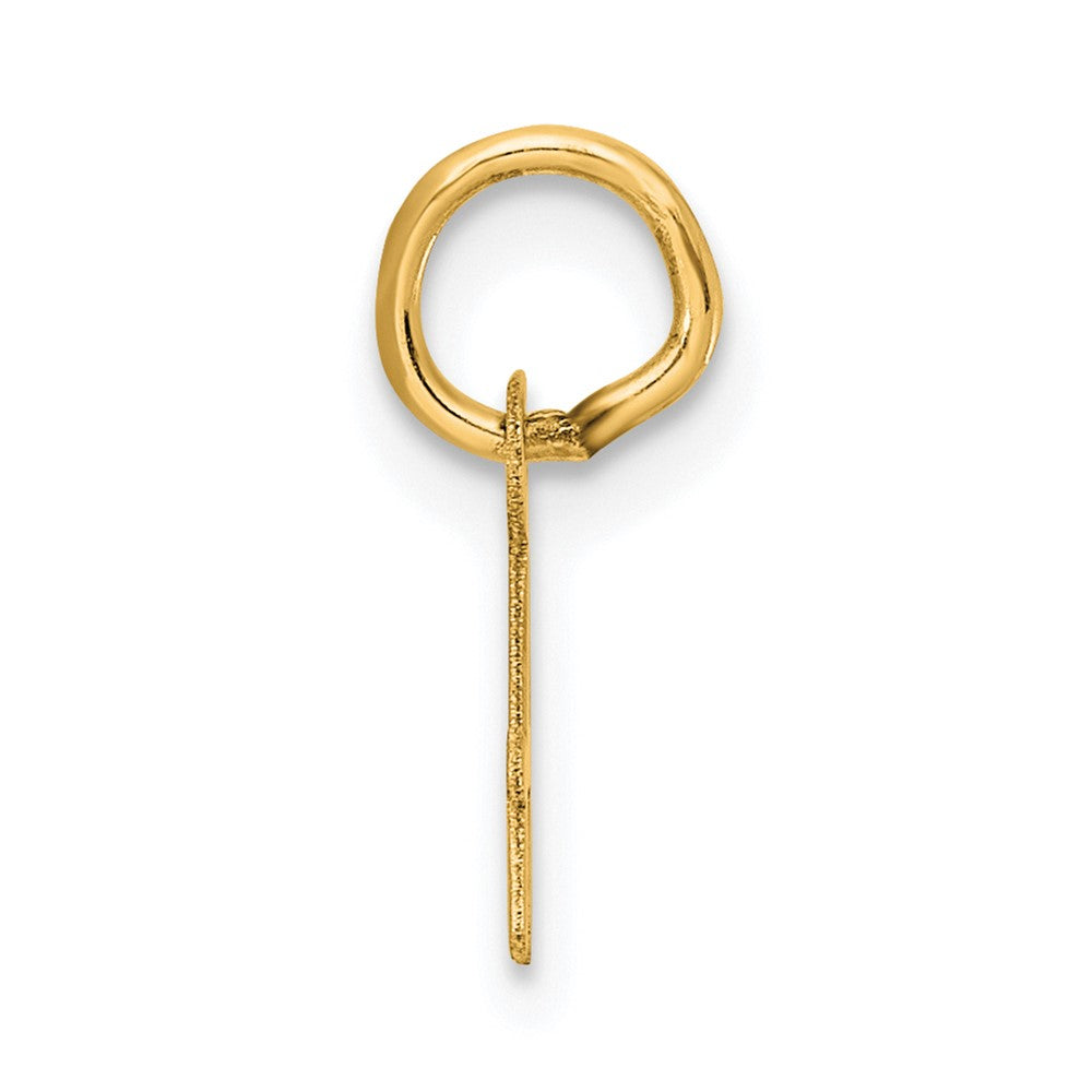 14K Gelbgold Klein Schreibschrift Buchstabe Initiale Charm