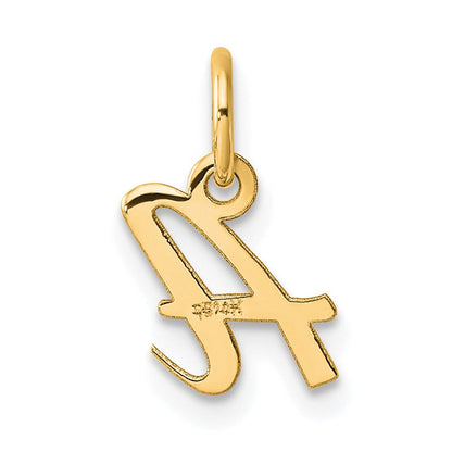 14K Gelbgold Klein Schreibschrift Buchstabe Initiale Charm