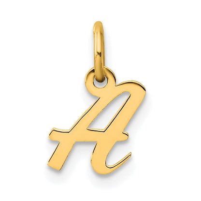 14K Gelbgold Klein Schreibschrift Buchstabe Initiale Charm