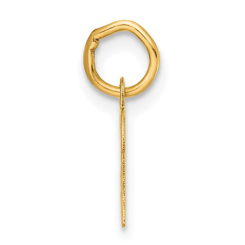 14K Gelbgold Klein Schreibschrift Buchstabe B Initiale Charm