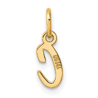 14K Gelbgold Klein Schreibschrift Buchstabe C Initiale Charm