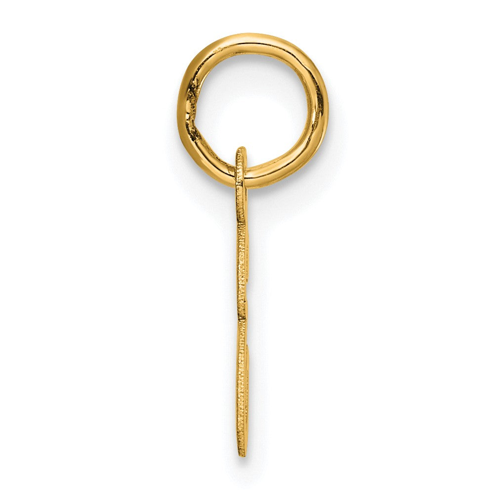14K Gelbgold Klein Schreibschrift Buchstabe E Initiale Charm