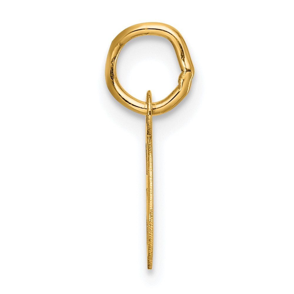 14K Gelbgold Klein Schreibschrift Buchstabe G Initiale Charm