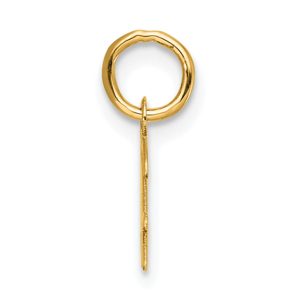14K Gelbgold Klein Schreibschrift Buchstabe H Initiale Charm