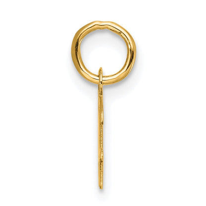 14K Gelbgold Klein Schreibschrift Buchstabe H Initiale Charm