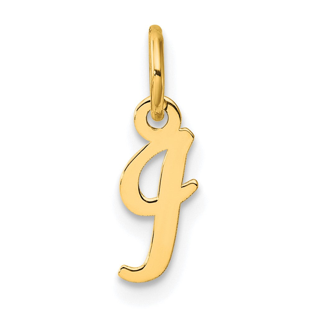 14K Gelbgold Klein Schreibschrift Buchstabe I Initiale Charm