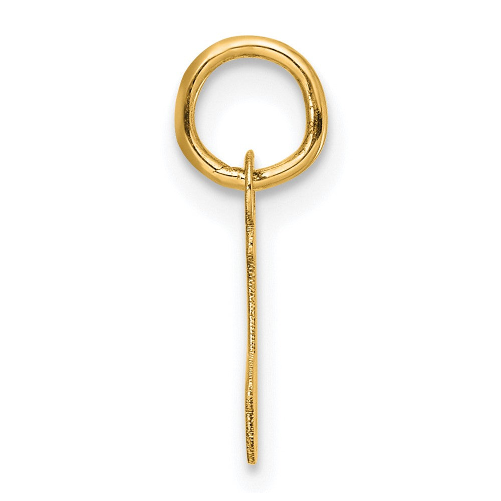 14K Gelbgold Klein Schreibschrift Buchstabe J Initiale Charm