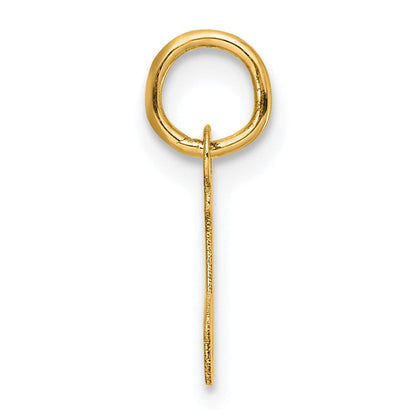 14K Gelbgold Klein Schreibschrift Buchstabe J Initiale Charm