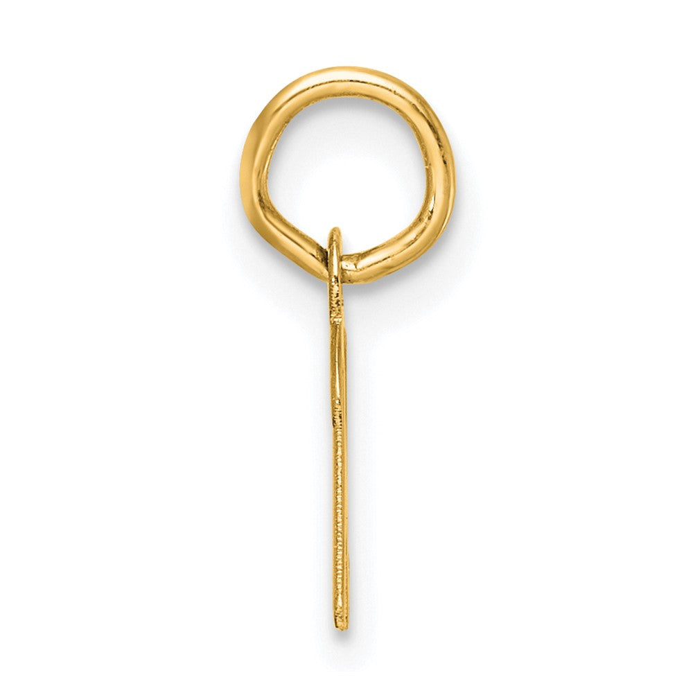 14K Gelbgold Klein Schreibschrift Buchstabe K Initiale Charm