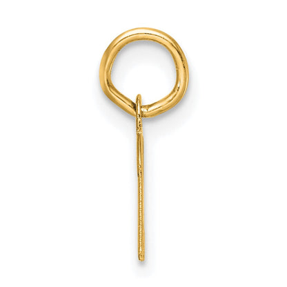 14K Gelbgold Klein Schreibschrift Buchstabe K Initiale Charm