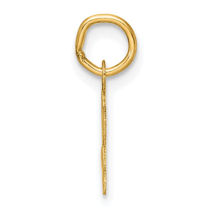 14K Gelbgold Klein Schreibschrift Buchstabe L Initiale Charm