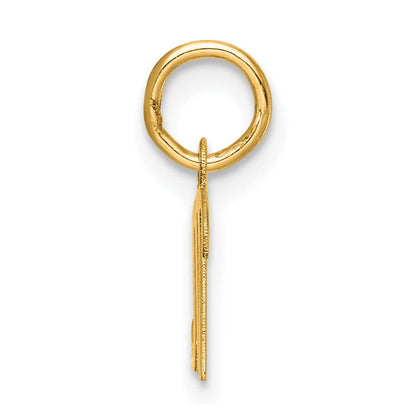 14K Gelbgold Klein Schreibschrift Buchstabe M Initiale Charm
