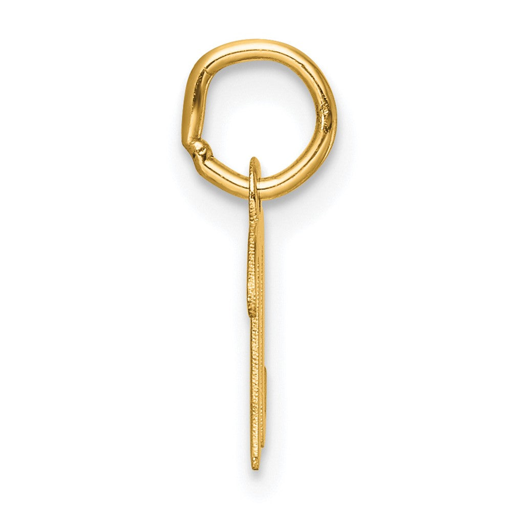 14K Gelbgold Klein Schreibschrift Buchstabe N Initiale Charm