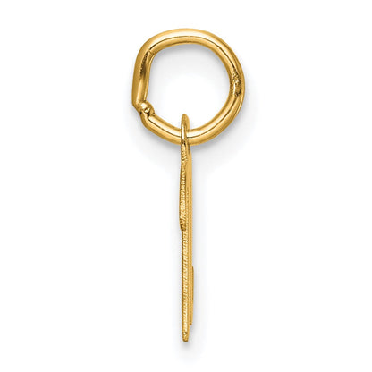 14K Gelbgold Klein Schreibschrift Buchstabe N Initiale Charm