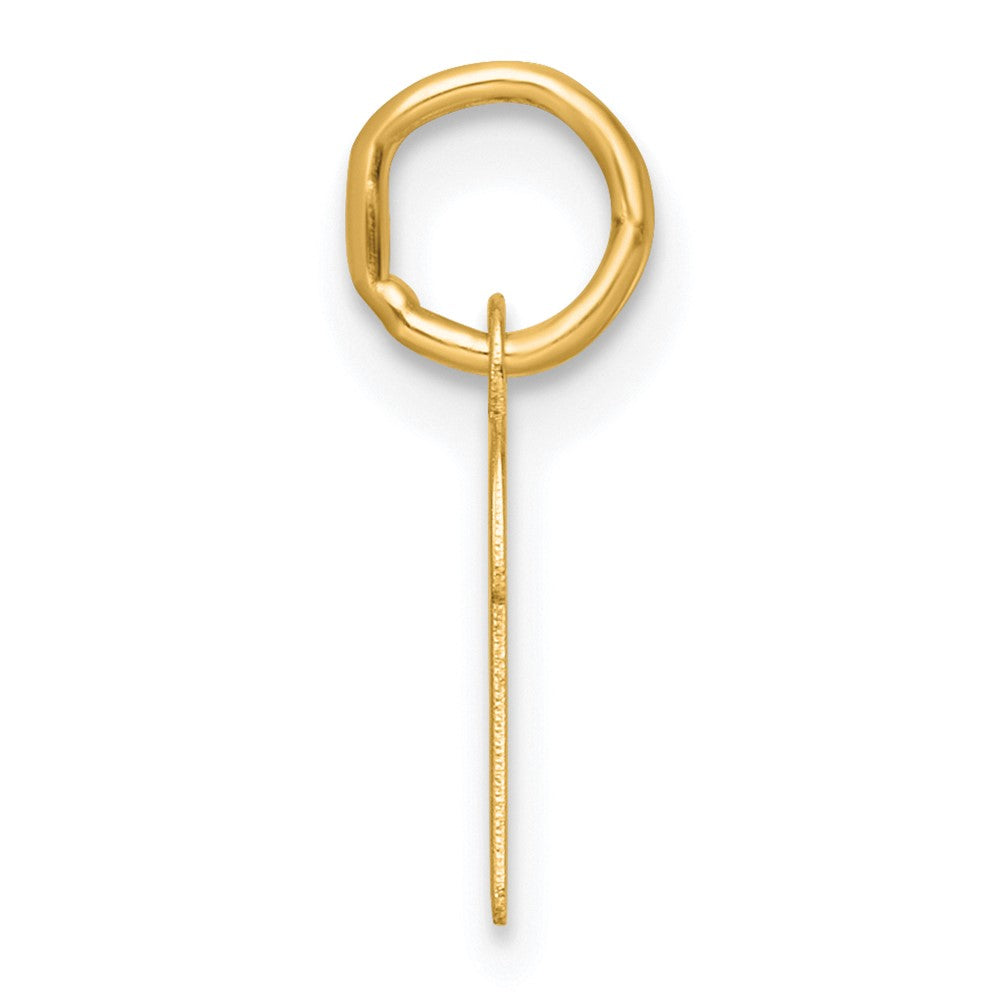 14K Gelbgold Klein Schreibschrift Buchstabe P Initiale Charm
