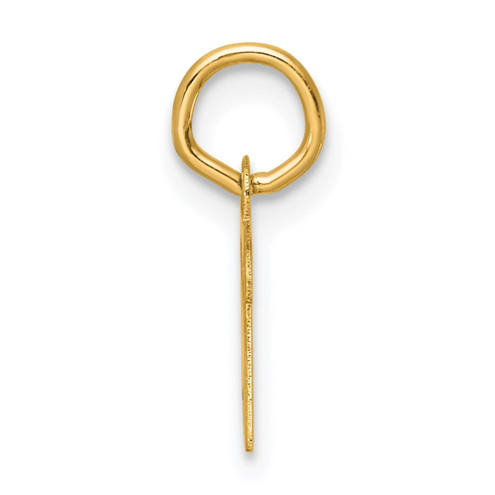 14K Gelbgold Klein Schreibschrift Buchstabe R Initiale Charm