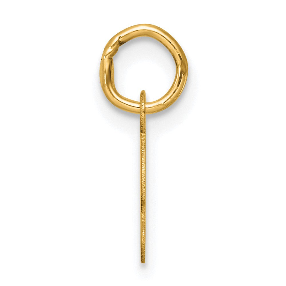 14K Gelbgold Klein Schreibschrift Buchstabe S Initiale Charm