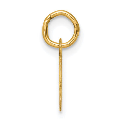 14K Gelbgold Klein Schreibschrift Buchstabe S Initiale Charm