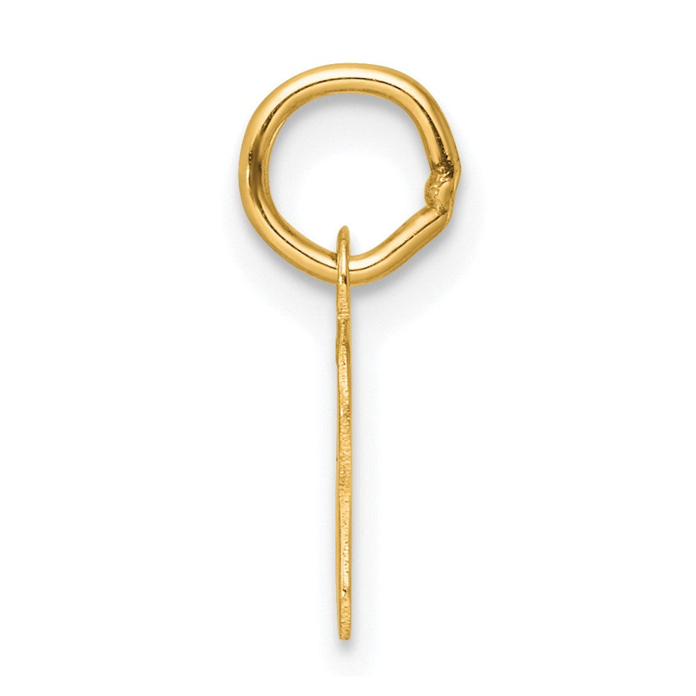 14K Gelbgold Klein Schreibschrift Buchstabe U Initiale Charm