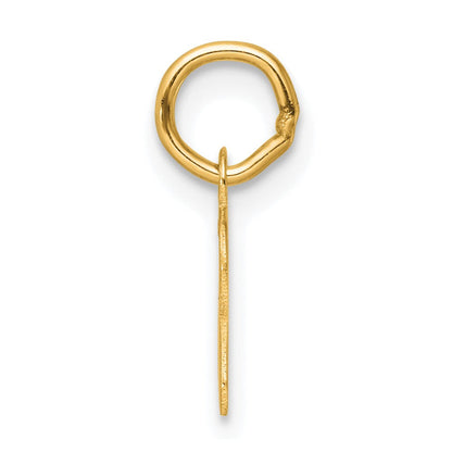 14K Gelbgold Klein Schreibschrift Buchstabe U Initiale Charm