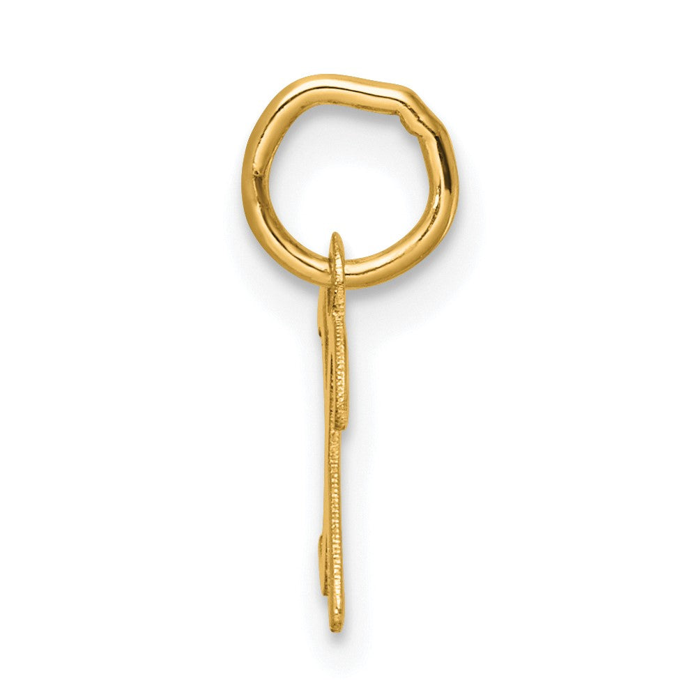 14K Gelbgold Klein Schreibschrift Buchstabe X Initiale Charm
