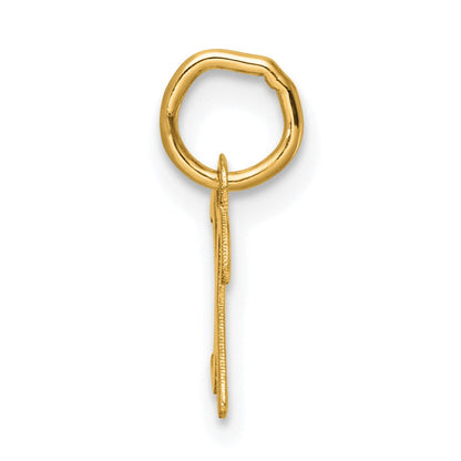 14K Gelbgold Klein Schreibschrift Buchstabe X Initiale Charm