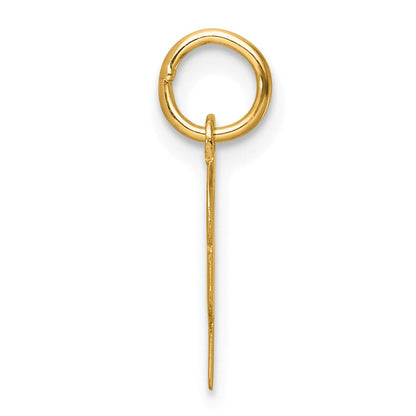 14K Gelbgold Klein Schreibschrift Buchstabe Y Initiale Charm