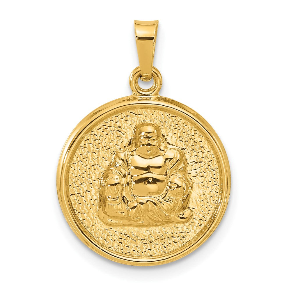 14K Gelbgold Hohl Buddha Charm